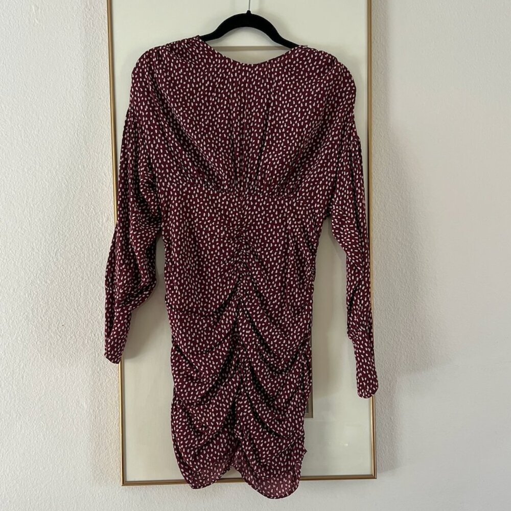 Zara long sleeve ruched short dress size S